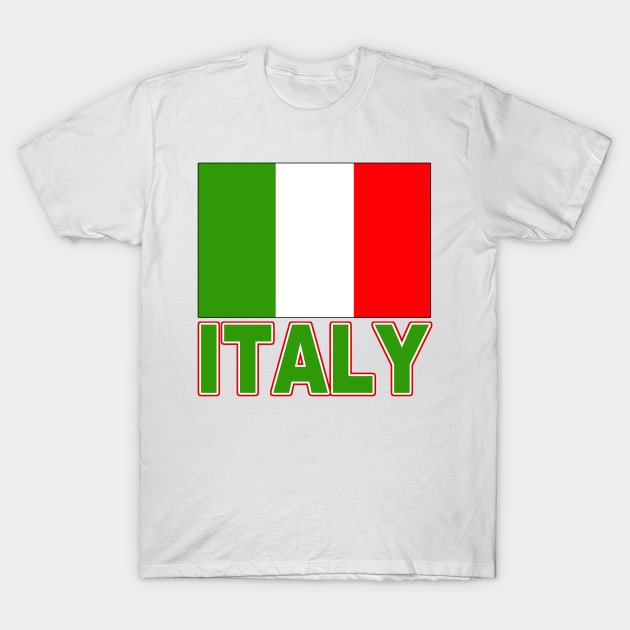 The Pride of Italy - Italian Flag Design T-Shirt by Naves